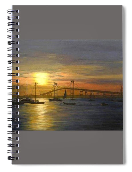 Newport Bridge Newport Rhode Island - Spiral Notebook