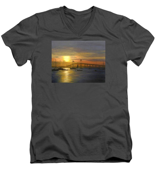 Newport Bridge Newport Rhode Island - Men's V-Neck T-Shirt