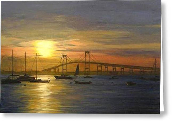 Newport Bridge Newport Rhode Island - Greeting Card