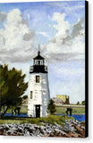 Goat Island Lighthouse Newport Rhode Island - Canvas Print