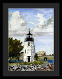 Goat Island Lighthouse Newport Rhode Island - Framed Print