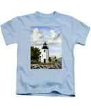 Goat Island Lighthouse Newport Rhode Island - Kids T-Shirt