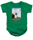 Goat Island Lighthouse Newport Rhode Island - Baby Onesie