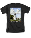 Goat Island Lighthouse Newport Rhode Island - Men's T-Shirt  (Regular Fit)