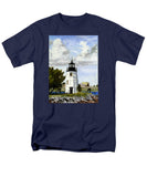Goat Island Lighthouse Newport Rhode Island - Men's T-Shirt  (Regular Fit)