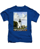 Goat Island Lighthouse Newport Rhode Island - Kids T-Shirt