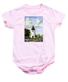 Goat Island Lighthouse Newport Rhode Island - Baby Onesie