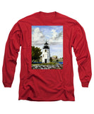 Goat Island Lighthouse Newport Rhode Island - Long Sleeve T-Shirt
