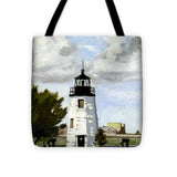 Goat Island Lighthouse Newport Rhode Island - Tote Bag