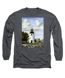 Goat Island Lighthouse Newport Rhode Island - Long Sleeve T-Shirt