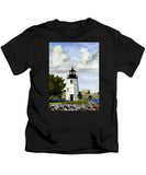 Goat Island Lighthouse Newport Rhode Island - Kids T-Shirt
