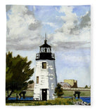 Goat Island Lighthouse Newport Rhode Island - Blanket