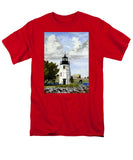 Goat Island Lighthouse Newport Rhode Island - Men's T-Shirt  (Regular Fit)