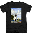 Goat Island Lighthouse Newport Rhode Island - Men's V-Neck T-Shirt