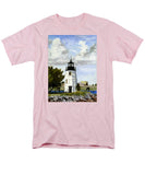 Goat Island Lighthouse Newport Rhode Island - Men's T-Shirt  (Regular Fit)