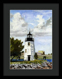 Goat Island Lighthouse Newport Rhode Island - Framed Print
