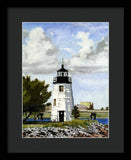 Goat Island Lighthouse Newport Rhode Island - Framed Print