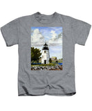 Goat Island Lighthouse Newport Rhode Island - Kids T-Shirt