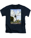 Goat Island Lighthouse Newport Rhode Island - Kids T-Shirt