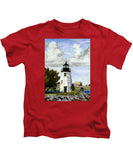 Goat Island Lighthouse Newport Rhode Island - Kids T-Shirt