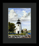 Goat Island Lighthouse Newport Rhode Island - Framed Print