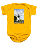 Goat Island Lighthouse Newport Rhode Island - Baby Onesie