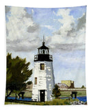 Goat Island Lighthouse Newport Rhode Island - Tapestry
