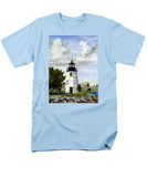Goat Island Lighthouse Newport Rhode Island - Men's T-Shirt  (Regular Fit)