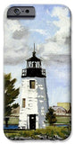 Goat Island Lighthouse Newport Rhode Island - Phone Case