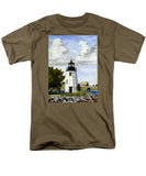 Goat Island Lighthouse Newport Rhode Island - Men's T-Shirt  (Regular Fit)