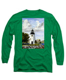 Goat Island Lighthouse Newport Rhode Island - Long Sleeve T-Shirt