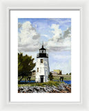 Goat Island Lighthouse Newport Rhode Island - Framed Print