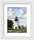 Goat Island Lighthouse Newport Rhode Island - Framed Print