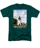 Goat Island Lighthouse Newport Rhode Island - Men's T-Shirt  (Regular Fit)
