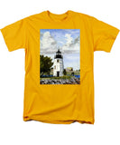 Goat Island Lighthouse Newport Rhode Island - Men's T-Shirt  (Regular Fit)