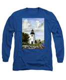 Goat Island Lighthouse Newport Rhode Island - Long Sleeve T-Shirt