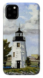 Goat Island Lighthouse Newport Rhode Island - Phone Case