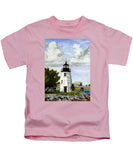 Goat Island Lighthouse Newport Rhode Island - Kids T-Shirt