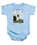 Goat Island Lighthouse Newport Rhode Island - Baby Onesie
