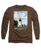 Goat Island Lighthouse Newport Rhode Island - Long Sleeve T-Shirt