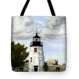 Goat Island Lighthouse Newport Rhode Island - Tote Bag