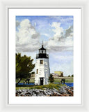 Goat Island Lighthouse Newport Rhode Island - Framed Print