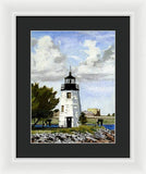 Goat Island Lighthouse Newport Rhode Island - Framed Print