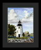 Goat Island Lighthouse Newport Rhode Island - Framed Print