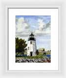 Goat Island Lighthouse Newport Rhode Island - Framed Print