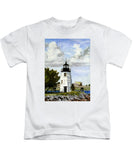 Goat Island Lighthouse Newport Rhode Island - Kids T-Shirt