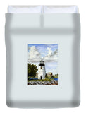 Goat Island Lighthouse Newport Rhode Island - Duvet Cover