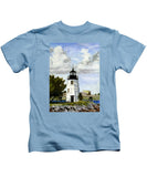 Goat Island Lighthouse Newport Rhode Island - Kids T-Shirt
