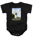 Goat Island Lighthouse Newport Rhode Island - Baby Onesie