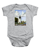 Goat Island Lighthouse Newport Rhode Island - Baby Onesie
